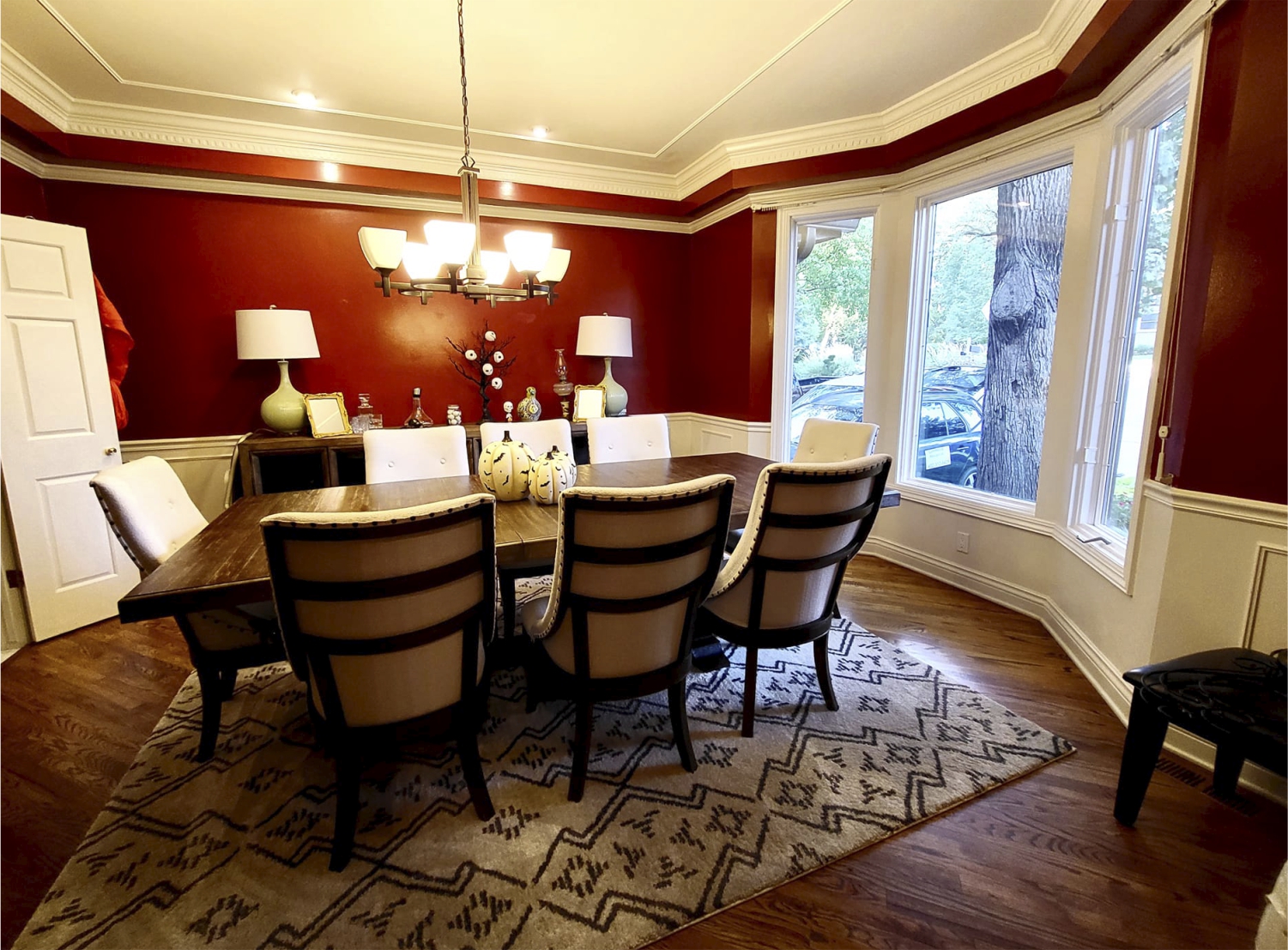 Dining room cleaning.